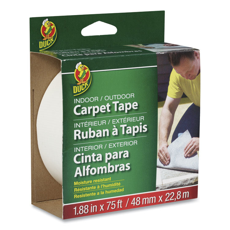 Duck - Carpet Tape, 3" Core, 1.88" x 75 ft, White