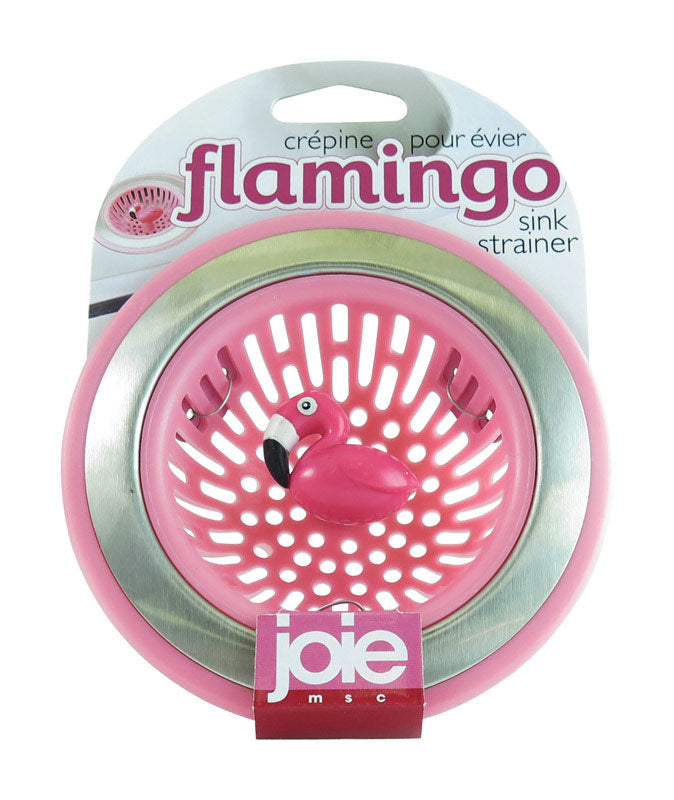 JOIE - Joie Flamingo Pink/Silver Plastic/Stainless Steel Sink Strainer