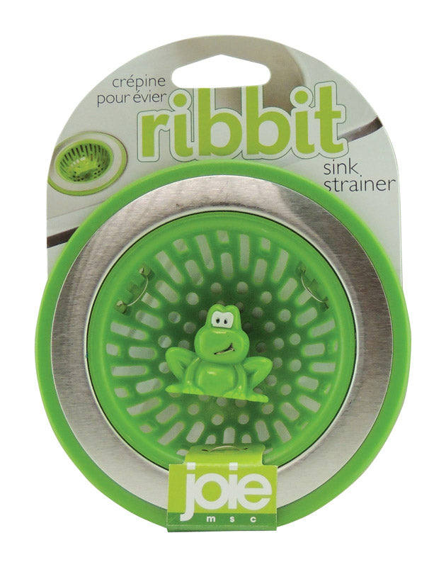 JOIE - Joie Ribbit Frog Green Plastic/Stainless Steel Sink Strainer