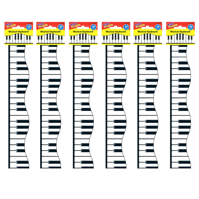 TREND - Musical Keyboard Terrific Trimmers®, 39 Feet Per Pack, 6 Packs