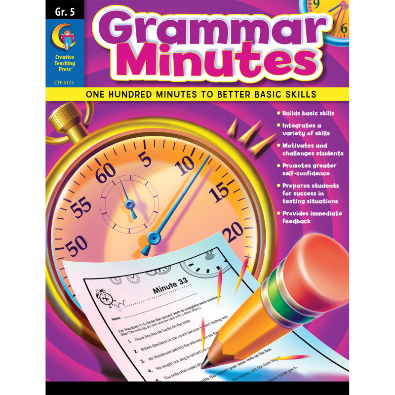 CREATIVE TEACHING PRESS - Grammar Minutes Workbook, Grade 5