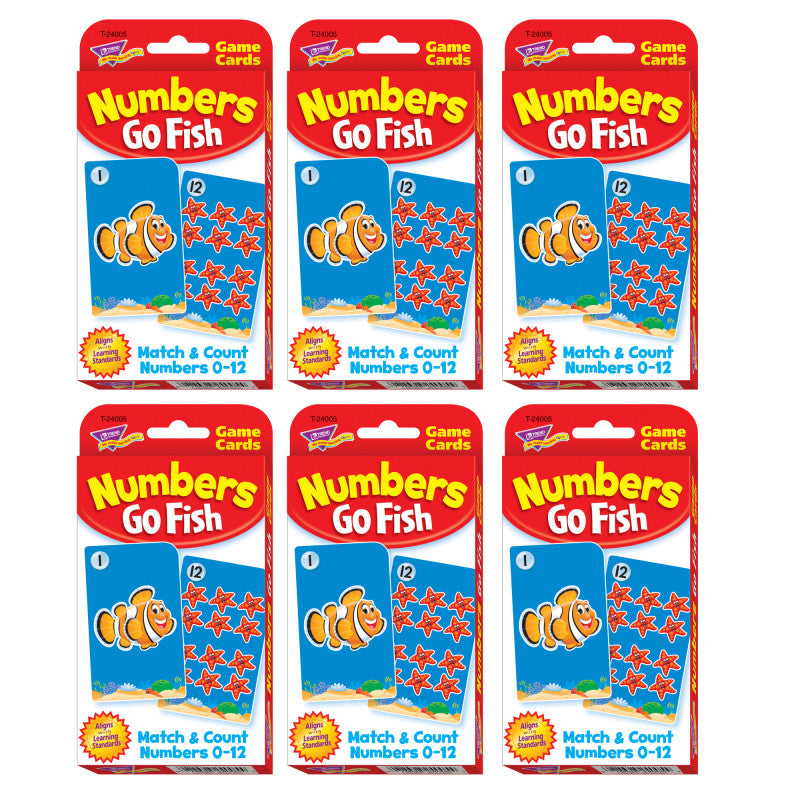 TREND - Challenge Cards® Numbers Go Fish, 6 Sets