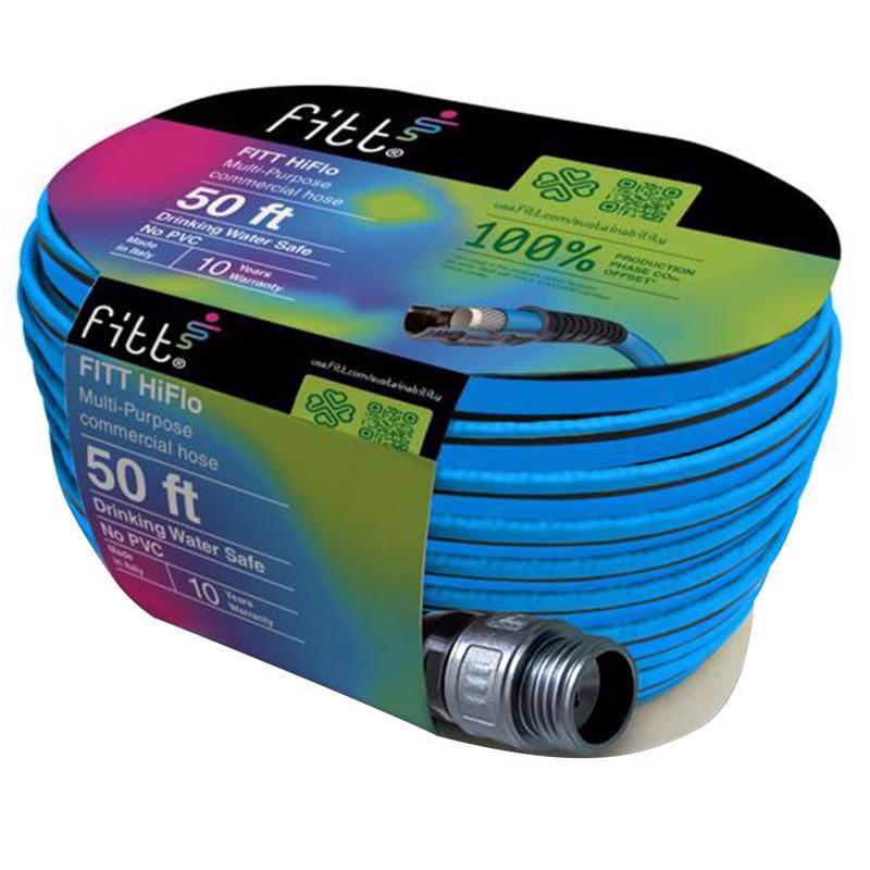 FITT - Fitt HiFlo 50 ft. L Medium Duty Commercial Grade Lightweight Garden Hose