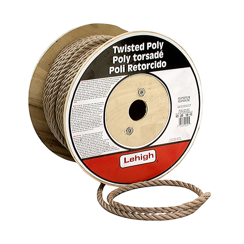 LEHIGH - Lehigh Koch 5/8 in. D X 140 ft. L Brown Twisted Polypropylene Rope