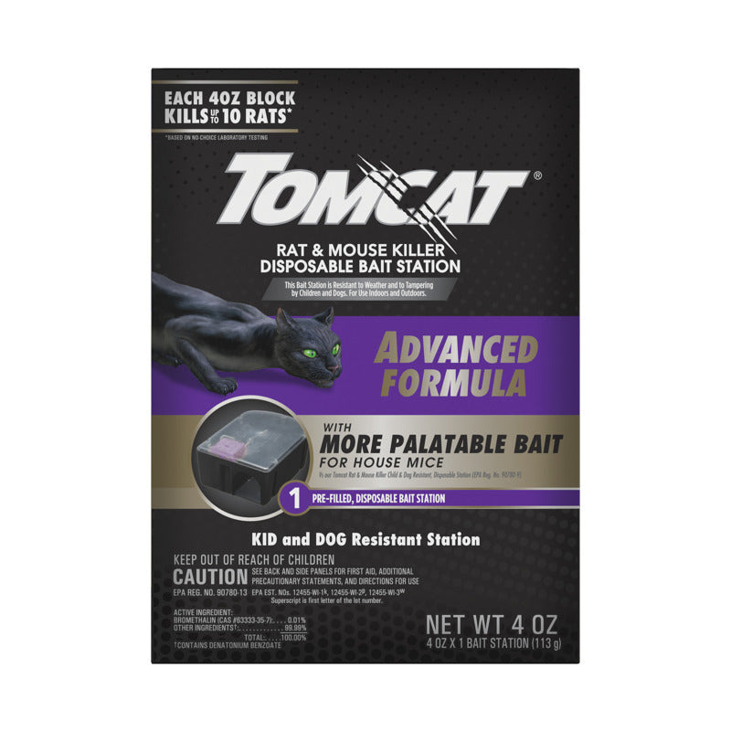 TOMCAT - Tomcat Advanced Bait Station and Bait Blocks For Rats 1 pk