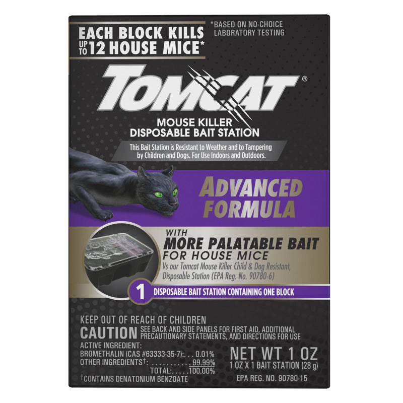 TOMCAT - Tomcat Advanced Formula Bait Station and Bait Blocks For Mice 2 oz 1 pk