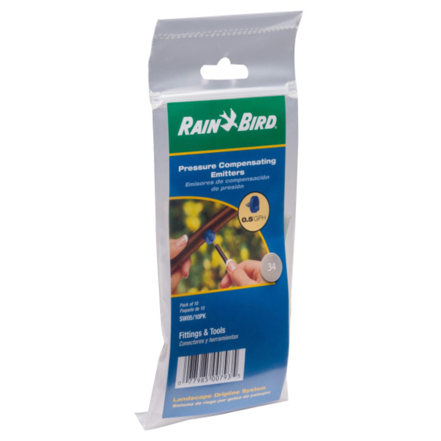 Rain Bird Full-Circle Drip Irrigation Emitter 0.5 gph 10 pk - Case of 20
