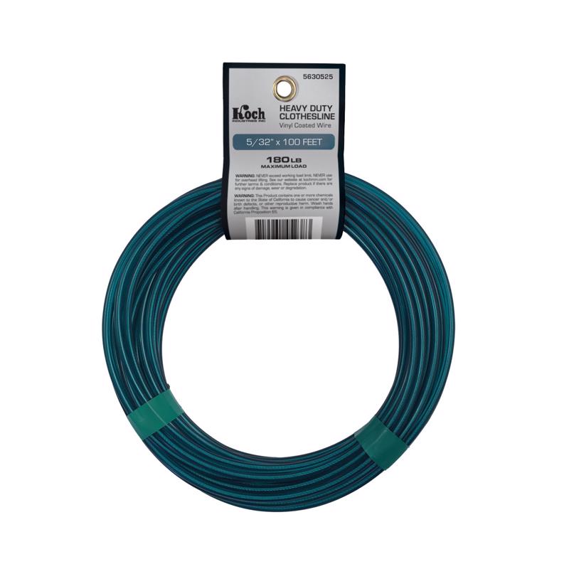 KOCH - Koch 5/32 in. D X 100 ft. L Green Cabled Wire Vinyl Clothesline Wire
