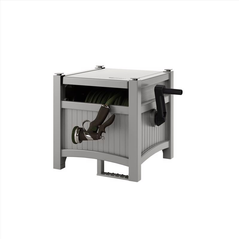 SUNCAST - Suncast 100 ft. Gray Free Standing Hideaway Hose Reel