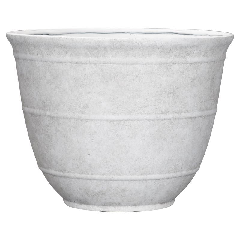 L&G - L&G 12 in. H X 16 in. W X 16 in. D X 16 in. D Polyresin Brighton Planter White