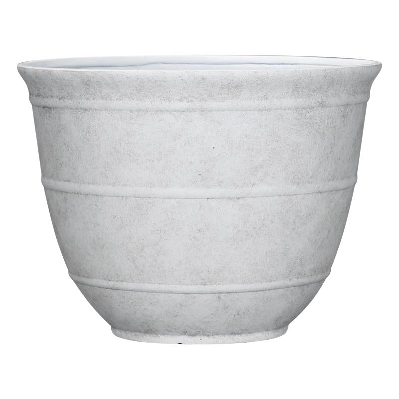 L&G - L&G 9 in. H X 12 in. W X 12 in. D X 12 in. D Polyresin Brighton Planter White