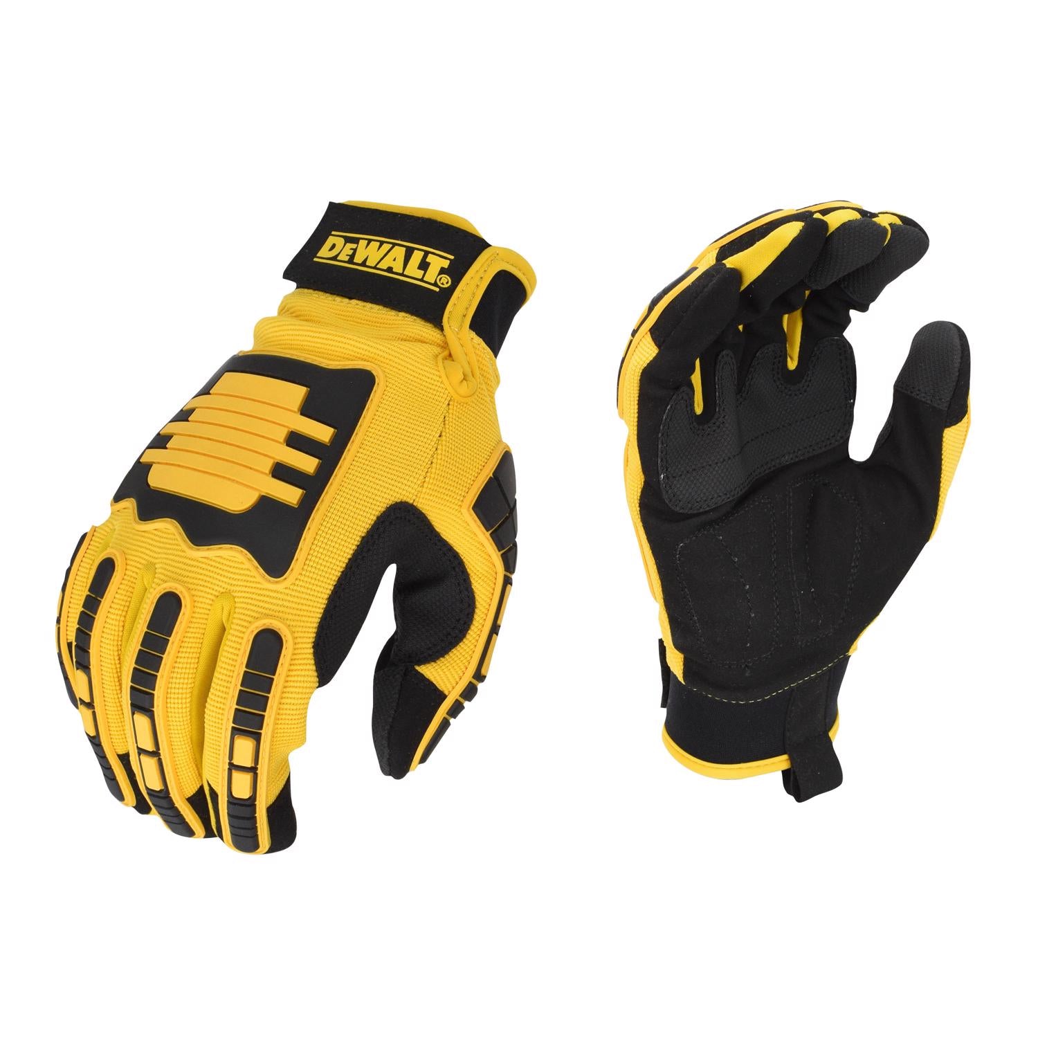 DeWalt Unisex Indoor/Outdoor Mechanic Mechanic's Glove Black/Yellow M 1 pair
