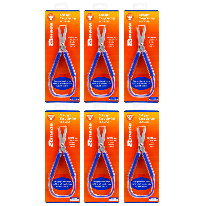 ARMADA - Snippy® Easy Spring Loop Scissors, Blunt Tip, Pack of 6