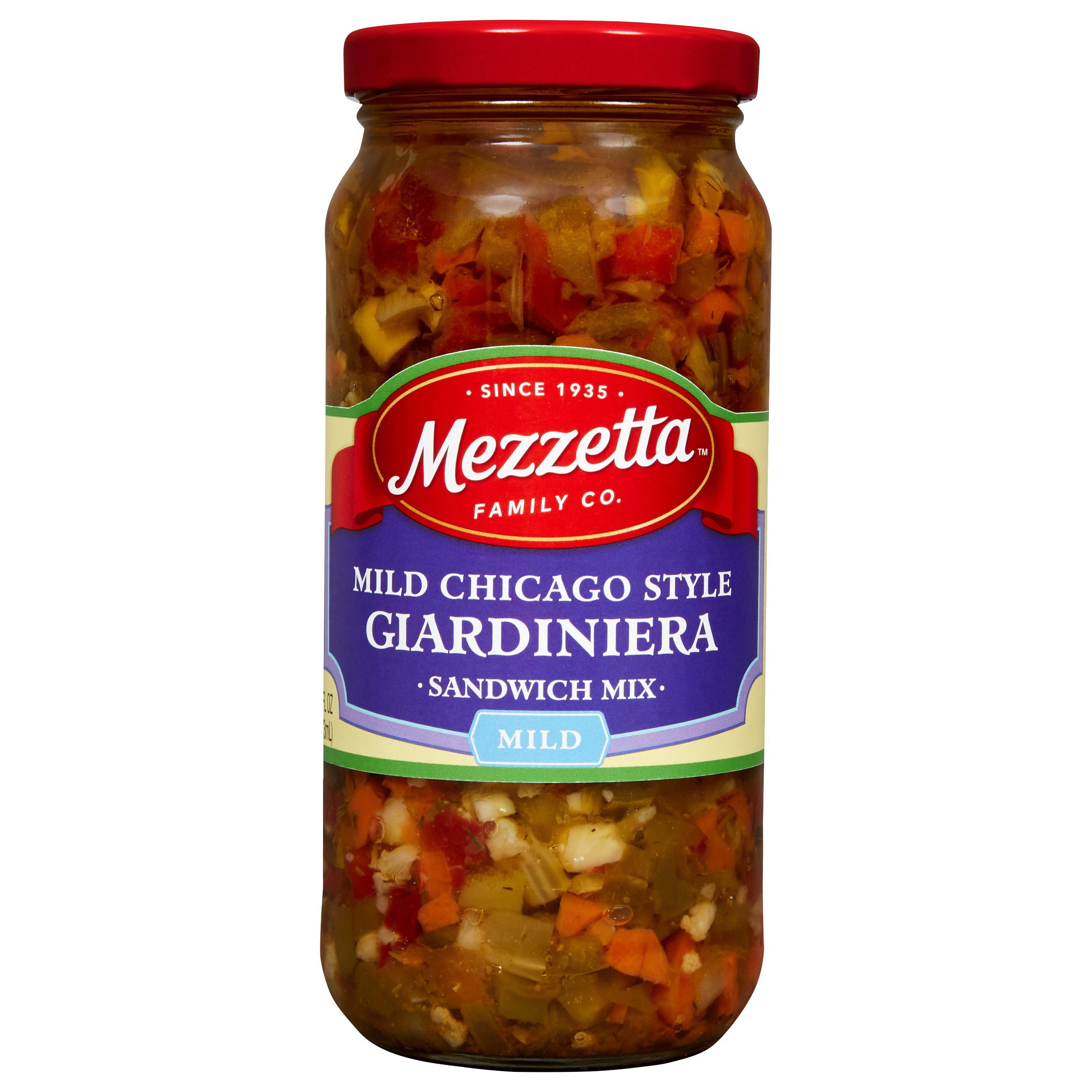 Mezzetta Mild Chicago Style Giardiniera Sandwich Mix, 16 fl oz - Case of 6