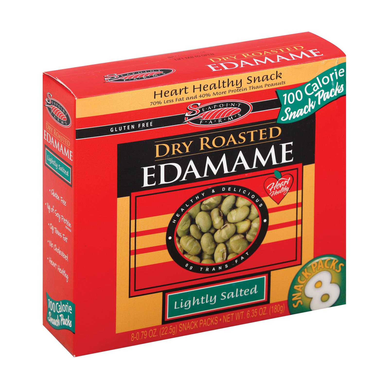 Seapoint Farms Dry Roasted Edamame - Lightly Salted - Case of 12 - 0.79 oz.