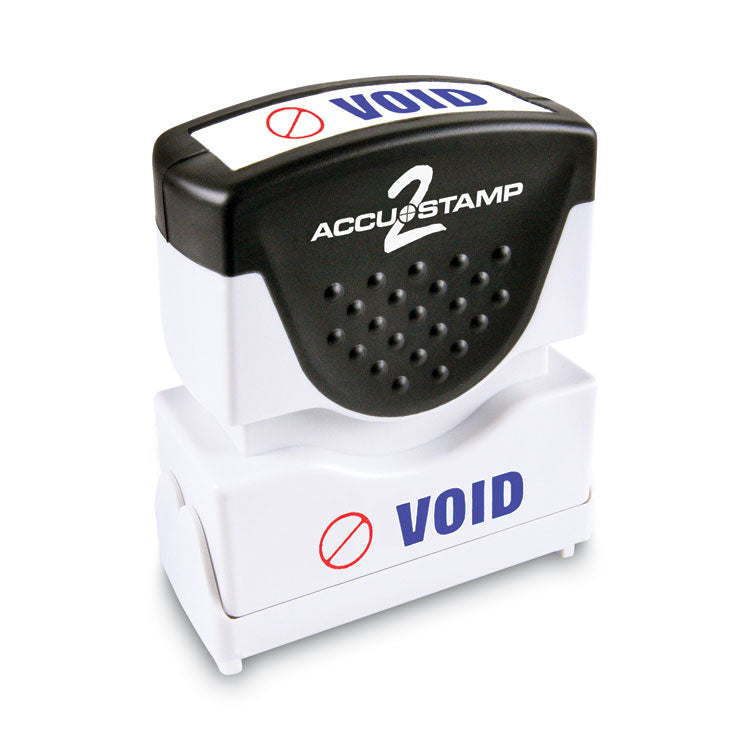 ACCUSTAMP2 - Pre-Inked Shutter Stamp, Red/Blue, VOID, 1.63 x 0.5