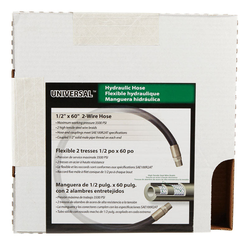 APACHE - Apache 0.5 in. D X 60 in. L 3500 psi Rubber 2-Wire Hydraulic Hose