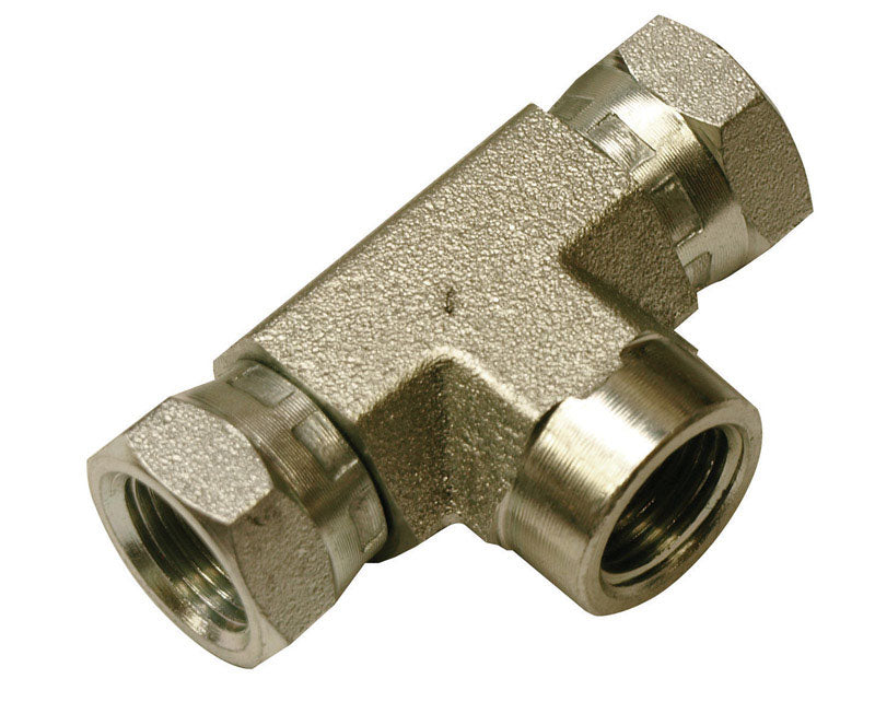 APACHE - Apache Steel 3/8 in. D X 3/8 in. D T-Hydraulic Adapter 1 pk