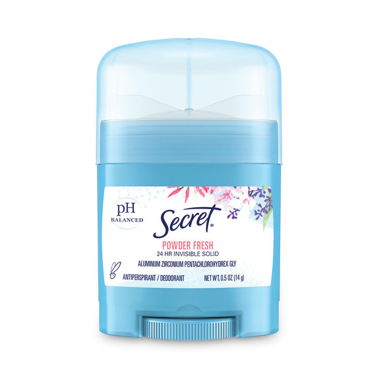 Secret - Invisible Solid Anti-Perspirant and Deodorant, Powder Fresh, 0.5 oz Stick, 24/Carton
