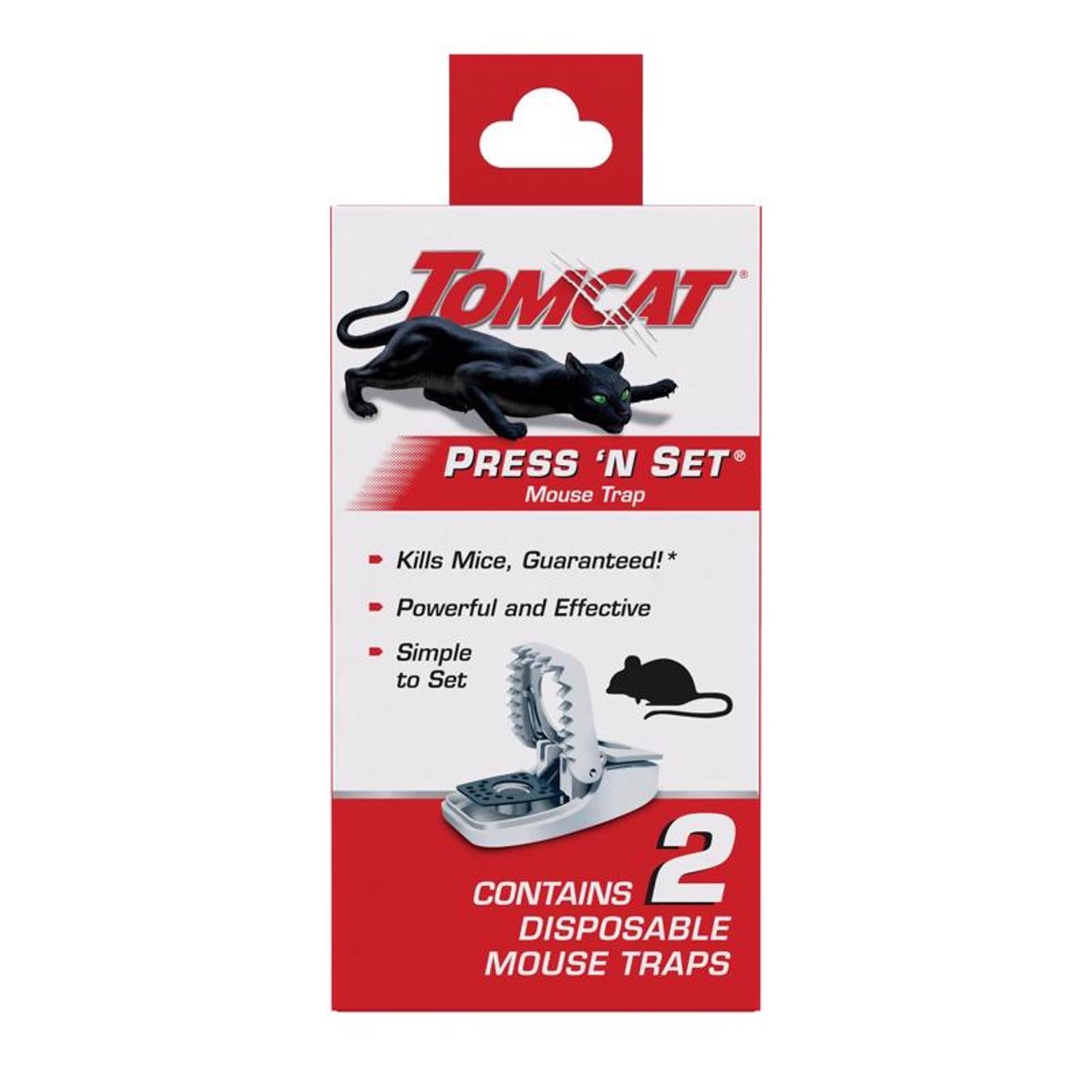 Tomcat Press 'N Set Small Snap Trap For Mice 2 pk - Case of 8