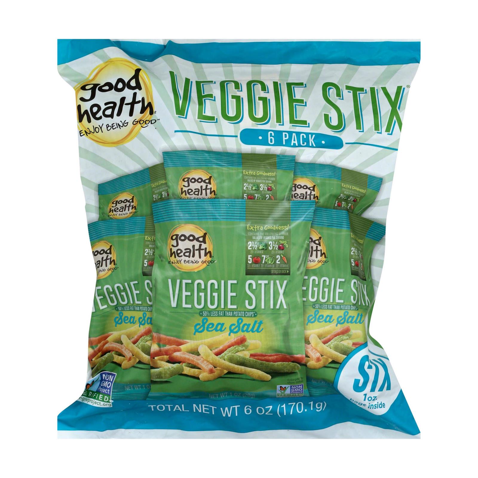Good Health Veggie Straws - Sea Salt - Case Of 8 - 6/1 Oz.