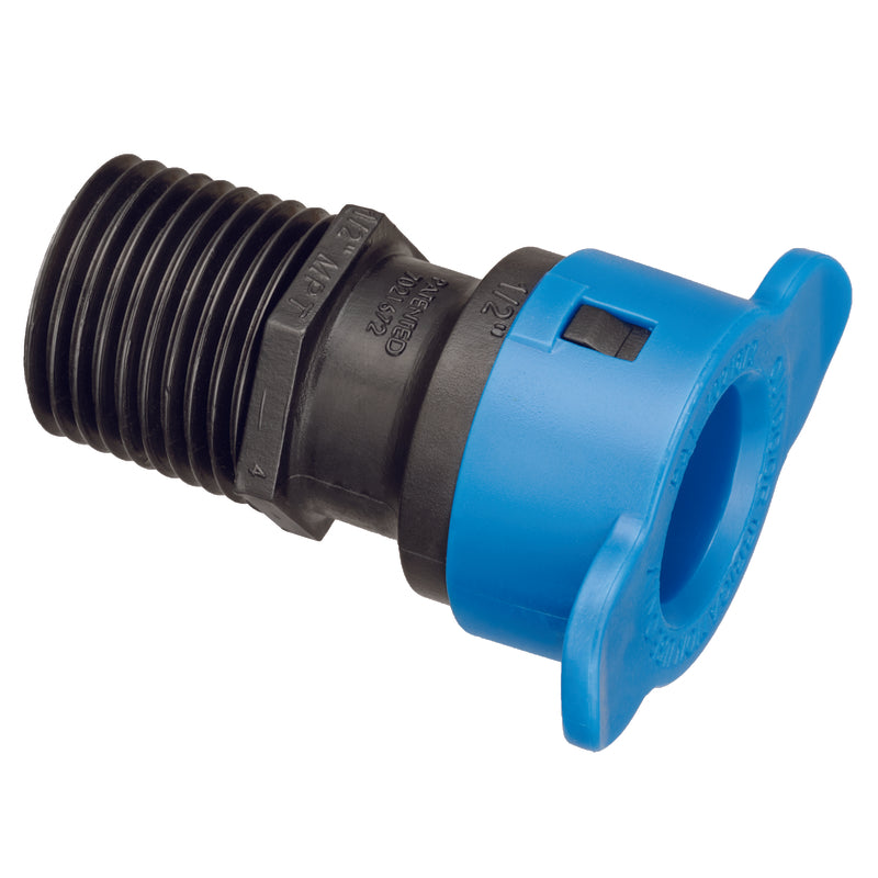ORBIT - Orbit Blu-Lock 1/2 in. D X 2 in. L MPT Adapter