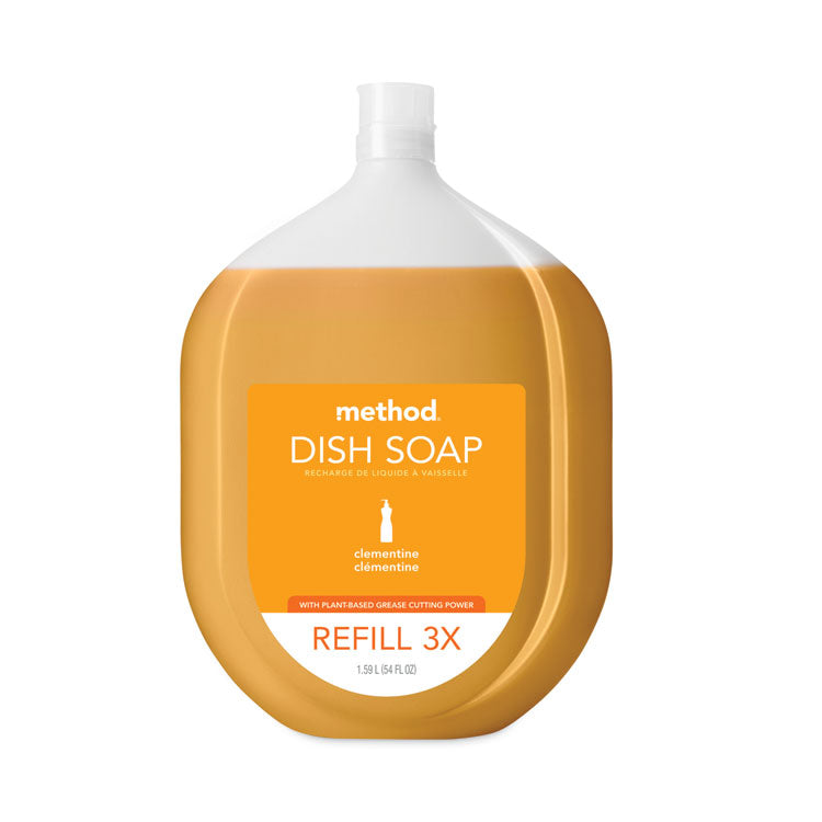 Method - Dish Soap Refill Tub, Clementine Scent, 54 oz Tub, 4/Carton