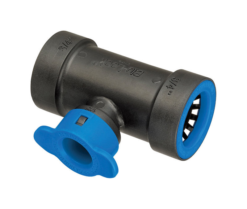 ORBIT - Orbit Blu-Lock 3/4 in. Push X 1/2 in. D Push Tee Connector - Case of 10
