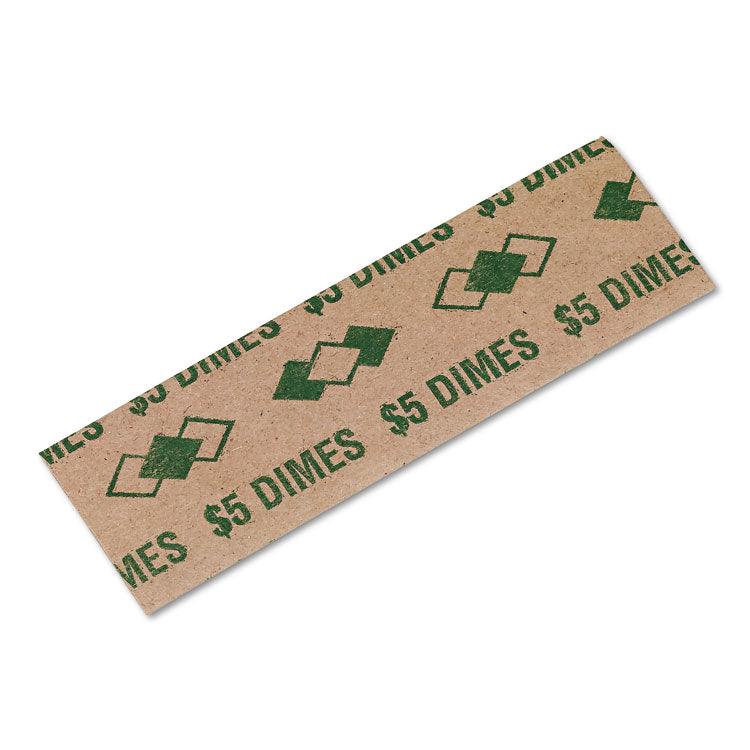 Iconex - Tubular Coin Wrappers, Dimes, $5, Pop-Open Wrappers, 1000/Pack