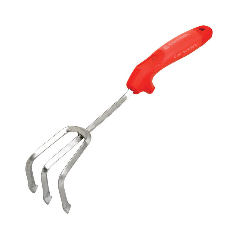 CORONA - Corona ComfortGEL 3 Tine Stainless Steel Hand Cultivator 7 in. Rubber Handle