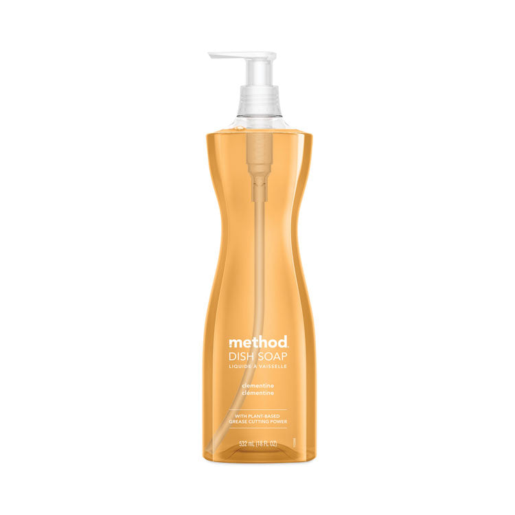 Method - Dish Soap, Clementine, 18 oz Pump Bottle, 6/Carton