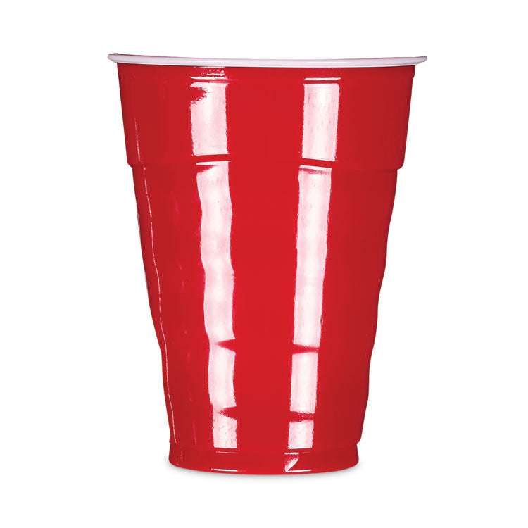 Hefty - Easy Grip Disposable Plastic Party Cups, 9 oz, Red, 50/Pack, 12 Packs/Carton