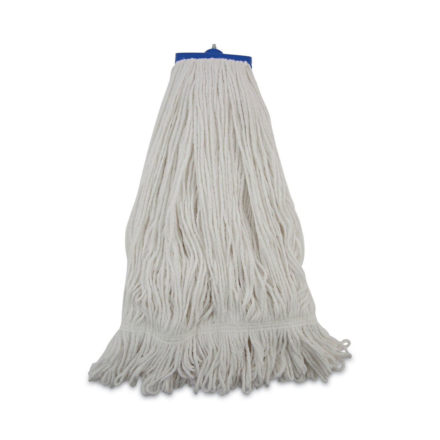 Mop Head, Lie-Flat Head, Rayon Fiber, 24 oz, White, 12/Carton