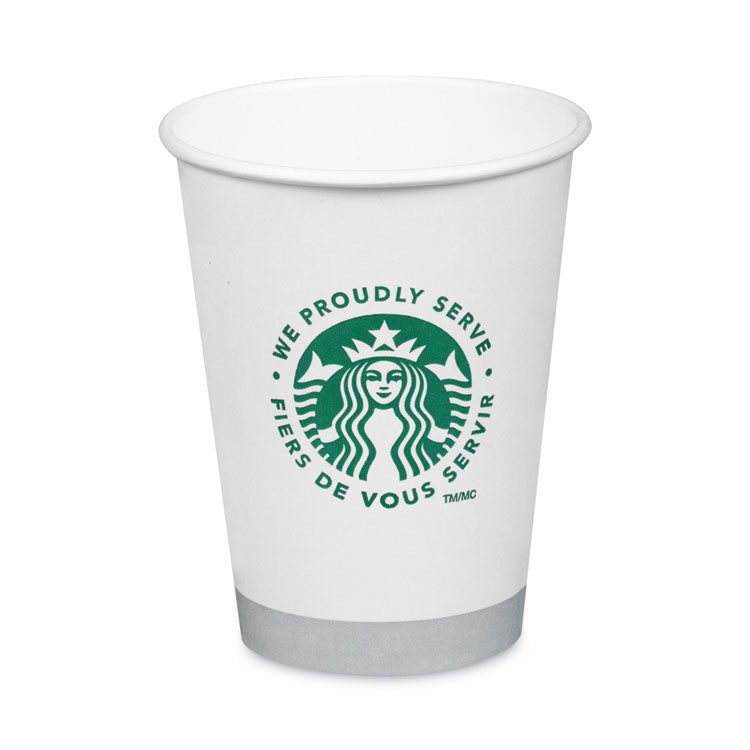 Starbucks - Hot Cups, 12 oz, White with Green Starbucks Logo, 1,000/Carton