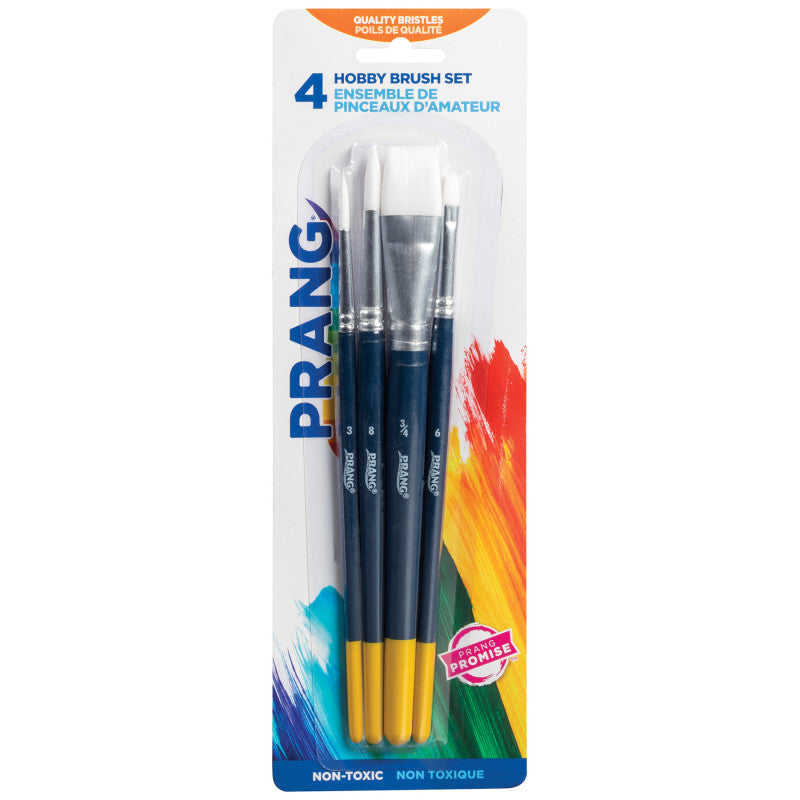 Hobby Paint Brush Set, Assorted Sizes, Set of 4