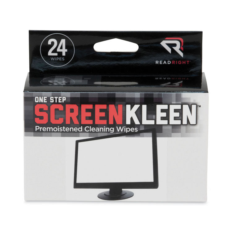Read Right - OneStep Screen Cleaner, 5 x 5, 24/Box
