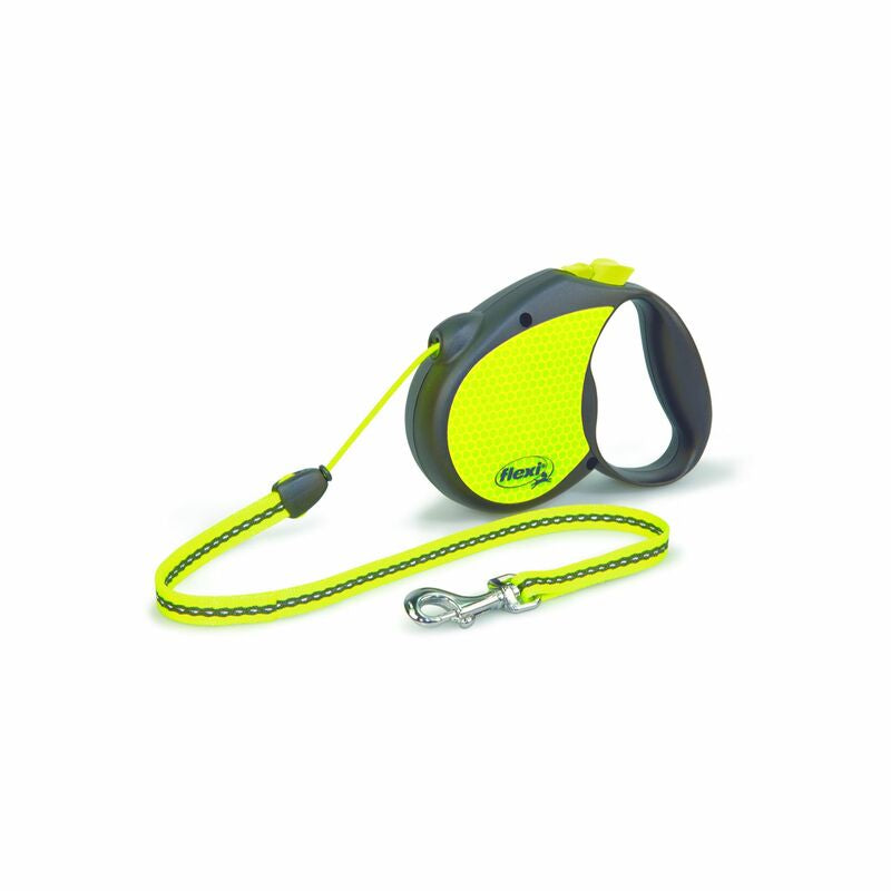 FLEXI - Flexi Neon Yellow Retractable Plastic Dog Leash Medium