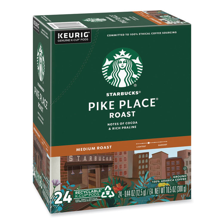 Starbucks - Pike Place Coffee K-Cups Pack, 24/Box, 4 Box/Carton