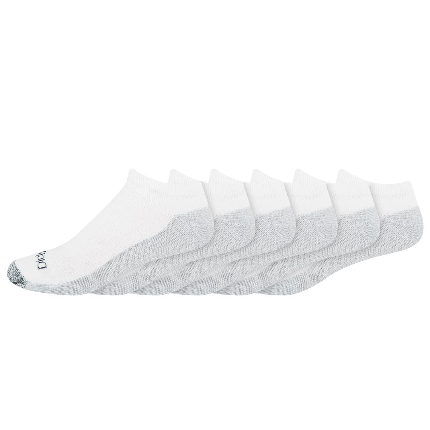 Dickies Men's Dri-Tech No-Show Socks White - Case of 2