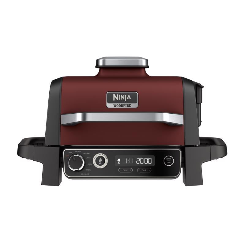 NINJA - Ninja Woodfire Electric Grill and Smoker Red