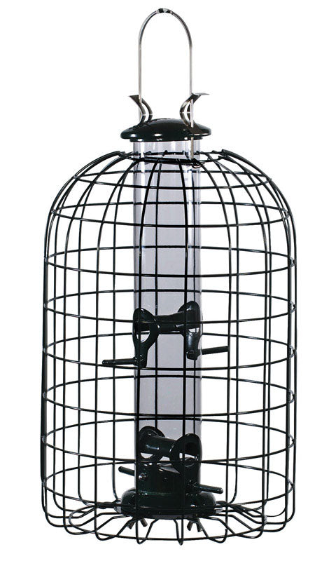 AUDUBON - Audubon Wild Bird 1.25 lb Plastic/Wire Caged Tube Bird Feeder 4 ports
