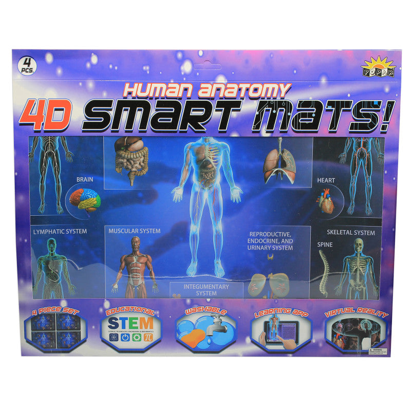 POPAR - Human Anatomy Smart Mats, Set of 4