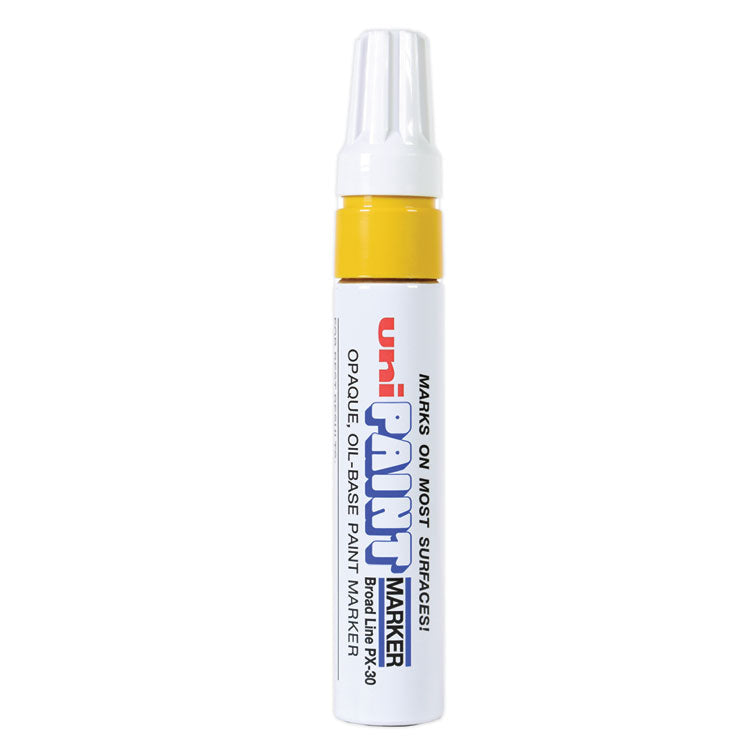 uni-Paint - Permanent Marker, Broad Chisel Tip, Yellow