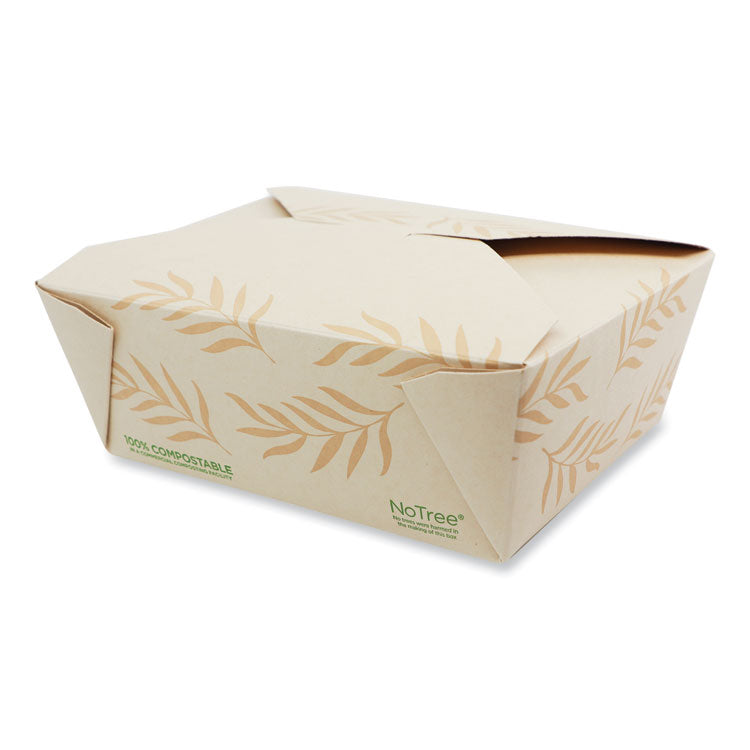World Centric - No Tree Folded Takeout Containers, 46 oz, 5.5 x 6.9 x 2.5, Natural, Sugarcane, 300/Carton