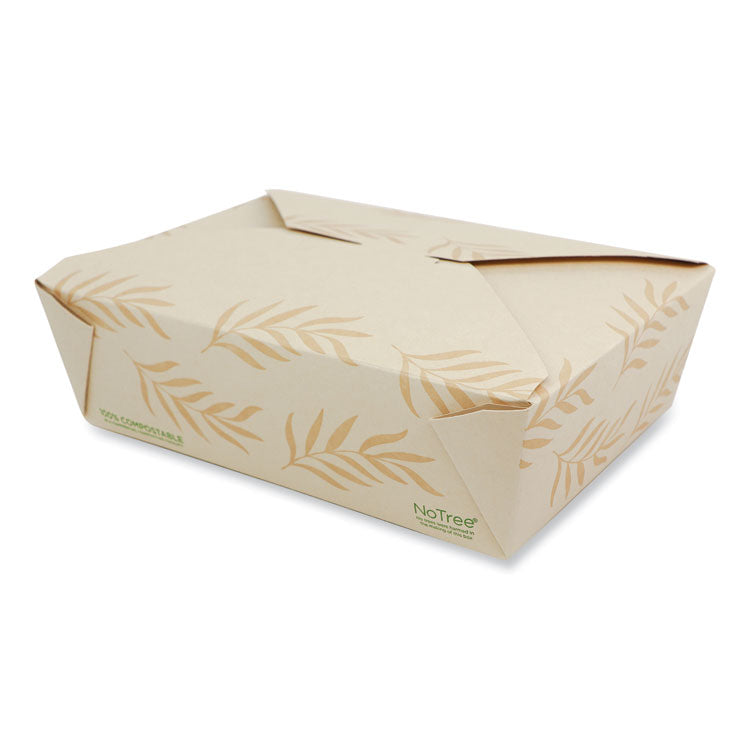 World Centric - No Tree Folded Takeout Containers, 65 oz, 6.25 x 8.7 x 2.5, Natural, Sugarcane, 200/Carton