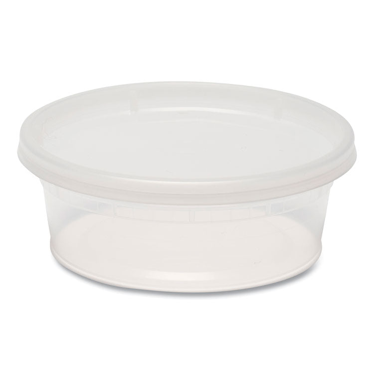 GEN - Plastic Deli Container with Lid, 8 oz, Clear, Plastic, 240/Carton