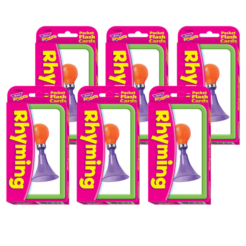 TREND - Rhyming Pocket Flash Cards, 6 Packs