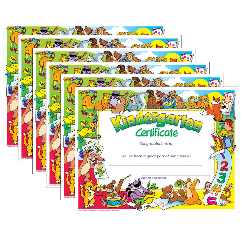 TREND - Kindergarten Certificate, 30 Per Pack, 6 Packs (T-343-6)