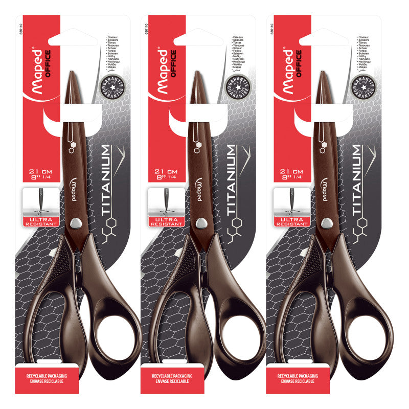 MAPED - Expert Titanium Scissors, Pack of 3