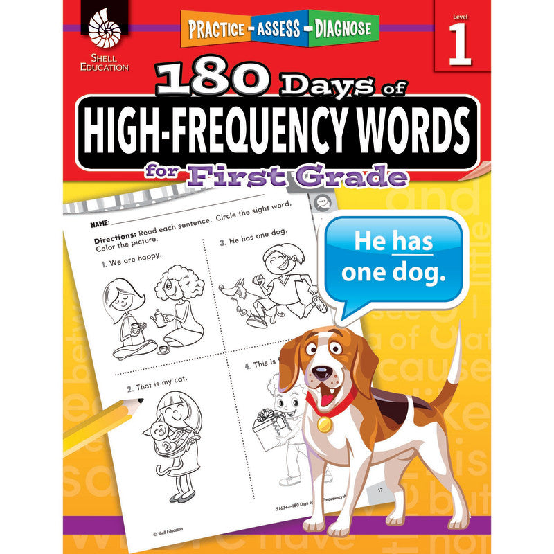 SHELL EDUCATION - 180 Days of High-Frequency Words for First Grade
